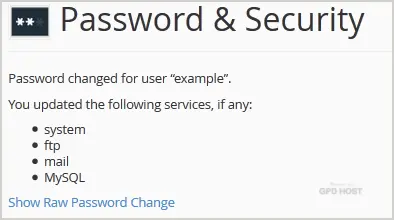 Password & Security